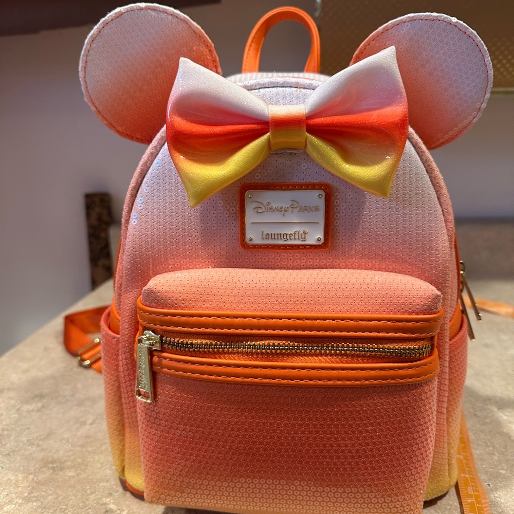 Disney Loungefly Candy Corn Halloween Minnie ears mini backpack 2024